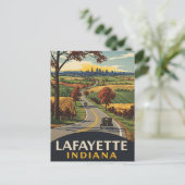 Indiana Lafayette Travel Postkarte (Stehend Vorderseite)