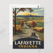 Indiana Lafayette Travel Postkarte (Vorne/Hinten)