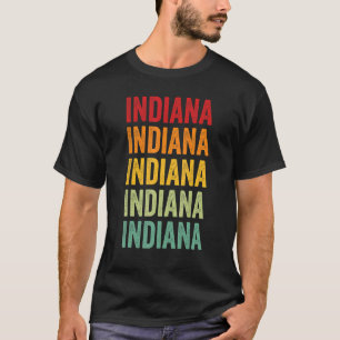 Indiana Landkreis Pennsylvania Rainbow Text Design T-Shirt