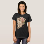 Indiana Leopard Pattern Map Leo State Of Indiana T-Shirt (Vorne ganz)