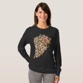 Indiana Leopard Pattern Map Leo State Of Indiana T-Shirt (Vorne ganz)