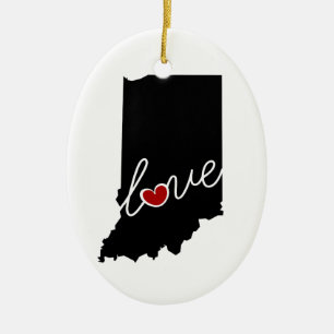 Indiana Liebe!  Geschenke für IN-Liebhaber Keramikornament