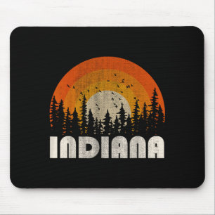 Indiana - lustige Natur Vintage-Wandern 60er 70er Mousepad
