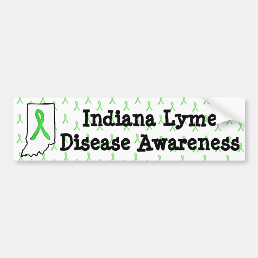 Indiana Lyme Disease Awareness Autoaufkleber (Vorne)