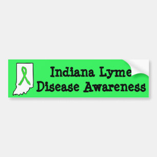 Indiana Lyme Disease Awareness Autoaufkleber