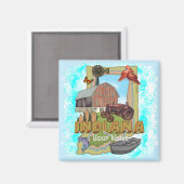 Indiana Magnet (Vorderseite/Rückseite)