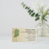 Indiana Map Business Card Visitenkarte (Stehend Vorderseite)