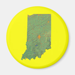 Indiana Map Magnet