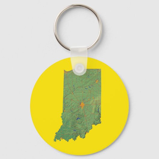 Indiana Map Schlüsselanhänger (Vorderseite)