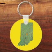 Indiana Map Schlüsselanhänger (Vorderseite)