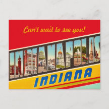 Indiana Message Postcard
