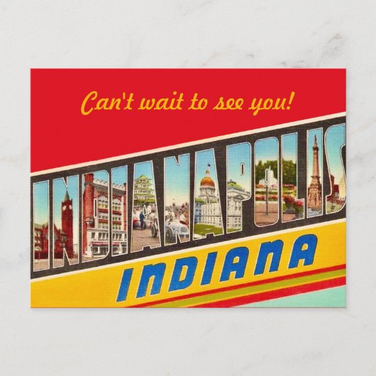 Indiana Message Postcard Postkarte (Vorderseite)