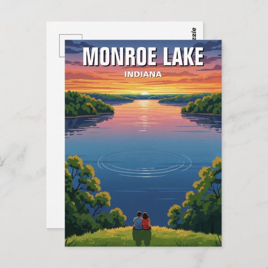 Indiana Monroe Lake Travel Postkarte (Vorne/Hinten)