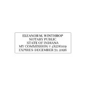 Indiana Notary Public Permastempel (Design)