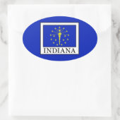 Indiana Ovaler Aufkleber (Tasche)