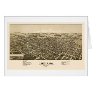 Indiana, panoramische Karte PAs - 1900