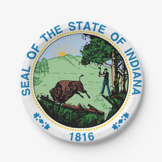 Indiana Pappteller (Vorderseite)