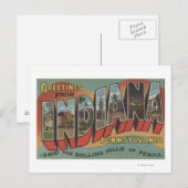 Indiana, Pennsylvania - Große Buchstabenszenen Postkarte (Vorne/Hinten)