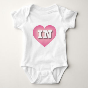 Indiana Pink Fade Heart - I Liebe IN Baby Strampler