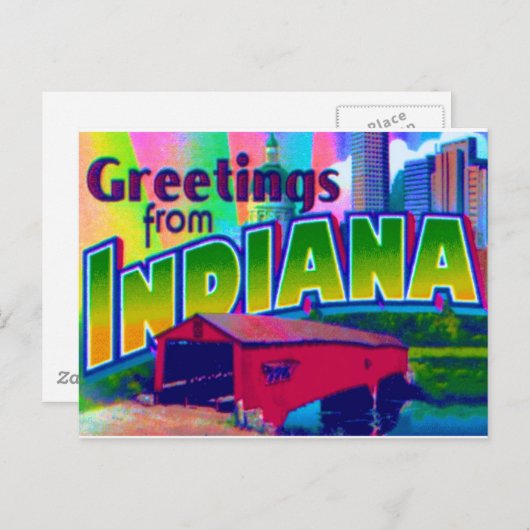 Indiana Postcard Postkarte (Vorne/Hinten)