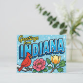 INDIANA Postkarte (Stehend Vorderseite)