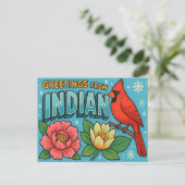 INDIANA Postkarte (Stehend Vorderseite)