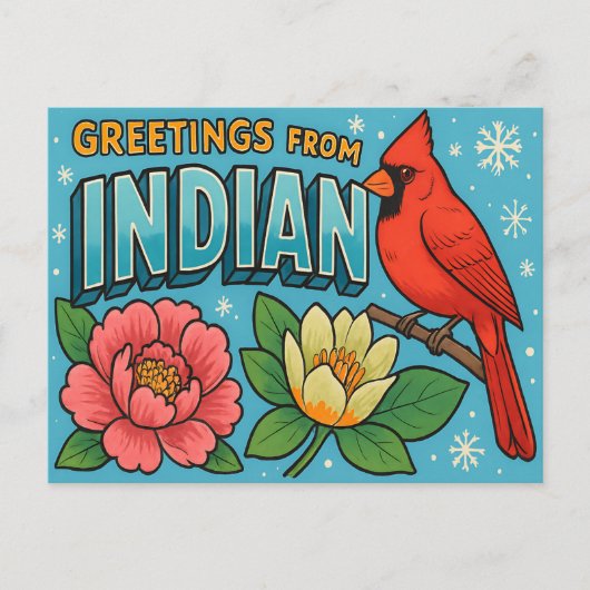 INDIANA Postkarte (Vorderseite)