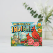 INDIANA Postkarte (Stehend Vorderseite)