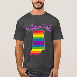 Indiana Pride mit Regenbogenstreifen T-Shirt