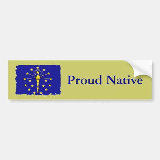 Indiana Proud Native Autoaufkleber (Vorne)