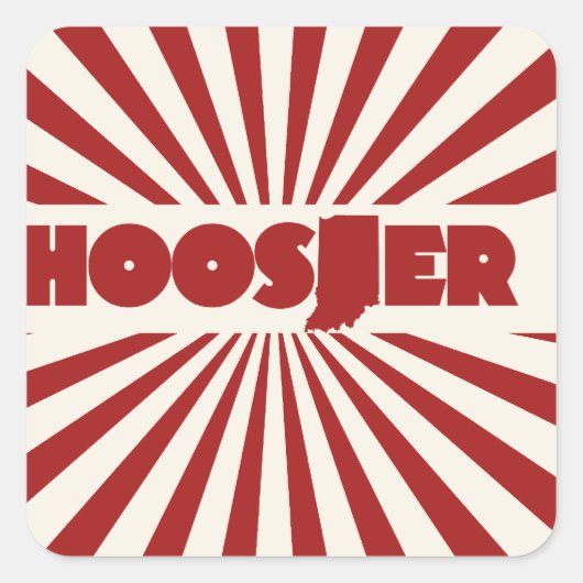 Indiana Quadratischer Aufkleber (Vorderseite)