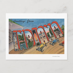 Indiana (Racececar)Große BuchstabenszenenIndiana Postkarte