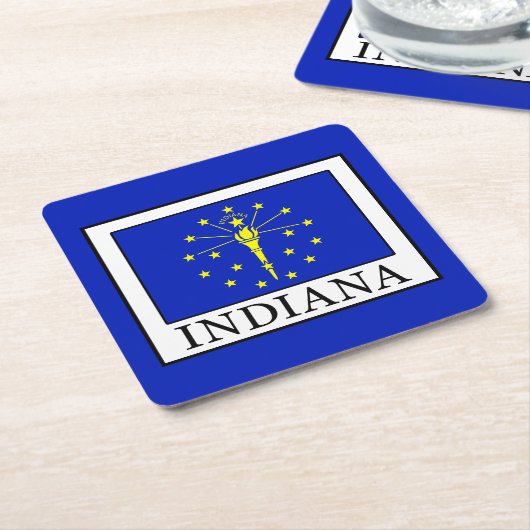 Indiana Rechteckiger Pappuntersetzer (angewinkelt)