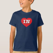 Indiana Red Heart - I Liebe IN T-Shirt (Vorderseite)