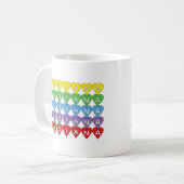 Indiana Regenbogen-Herzen State Pride Kaffeetasse (Vorderseite Links)