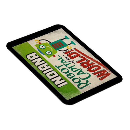 Indiana Robot - Funny Vintag Magnet (Rechte Seite)