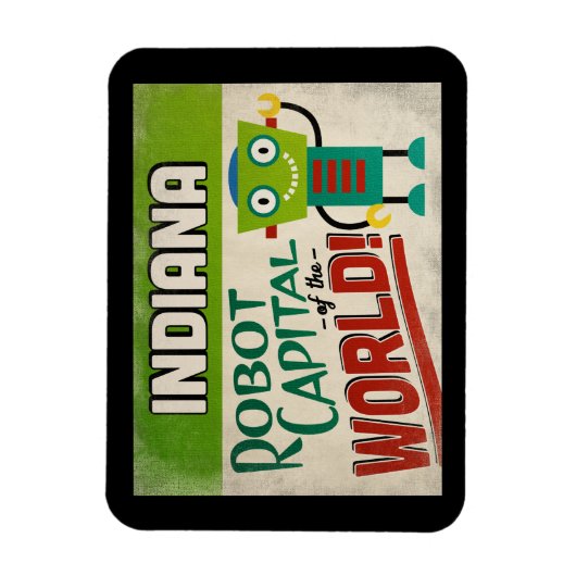 Indiana Robot - Funny Vintag Magnet (Vertikal)