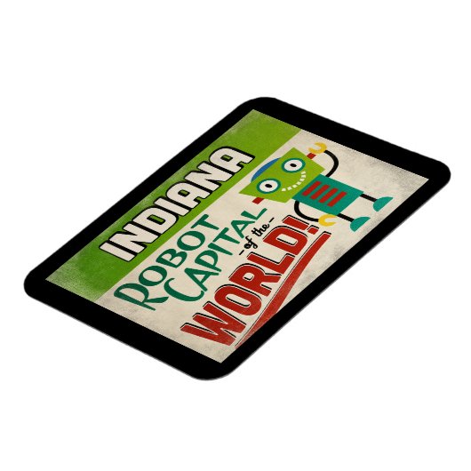 Indiana Robot - Funny Vintag Magnet (Linke Seite)