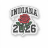 INDIANA rose 2026 Aufkleber (Vorderseite)