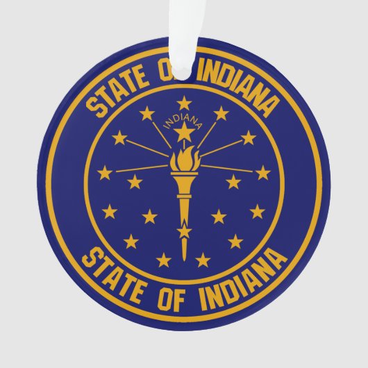 Indiana Round Emblem Ornament (Vorderseite)
