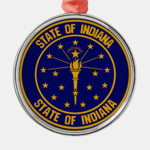 Indiana Round Emblem Ornament Aus Metall