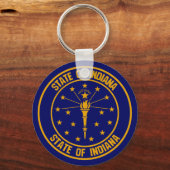 Indiana Round Emblem Schlüsselanhänger (Vorderseite)