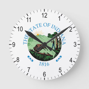 Indiana Runde Wanduhr