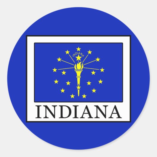 Indiana Runder Aufkleber (Vorderseite)