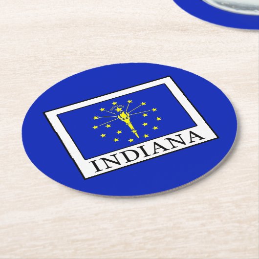 Indiana Runder Pappuntersetzer (Angewinkelt)