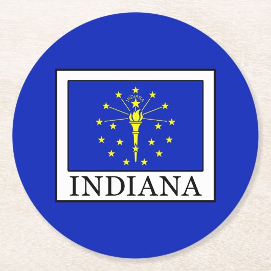 Indiana Runder Pappuntersetzer (Vorderseite)