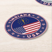 Indiana Runder Pappuntersetzer (Angewinkelt)