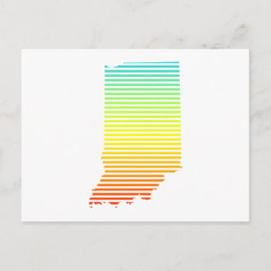Indiana-Schauer verblassen Postkarte