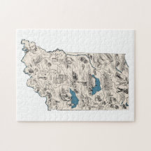 Indiana Shaped Hoosier Vintag Picture Map