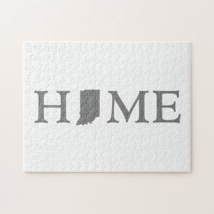 Indiana Shaped Letter Indianan Zuhause Hoosier Puzzle